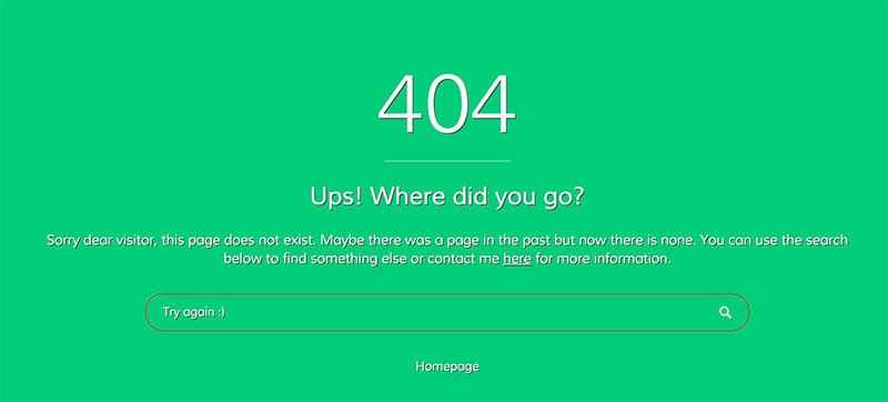 Image of 404 Page using Forty Four