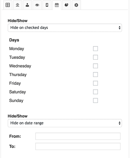 Dates Widget Control