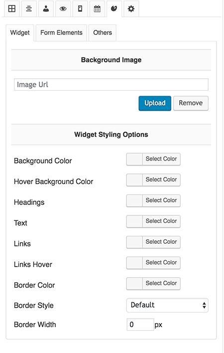 Style Options for Widget