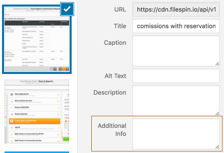 Additional Field in Selected Attachment