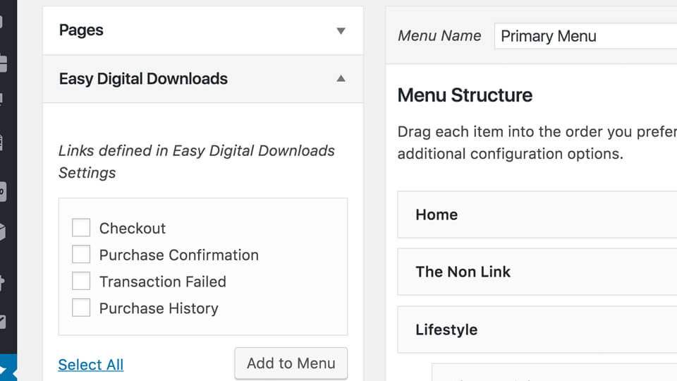 Custom Menu Panel with Pages